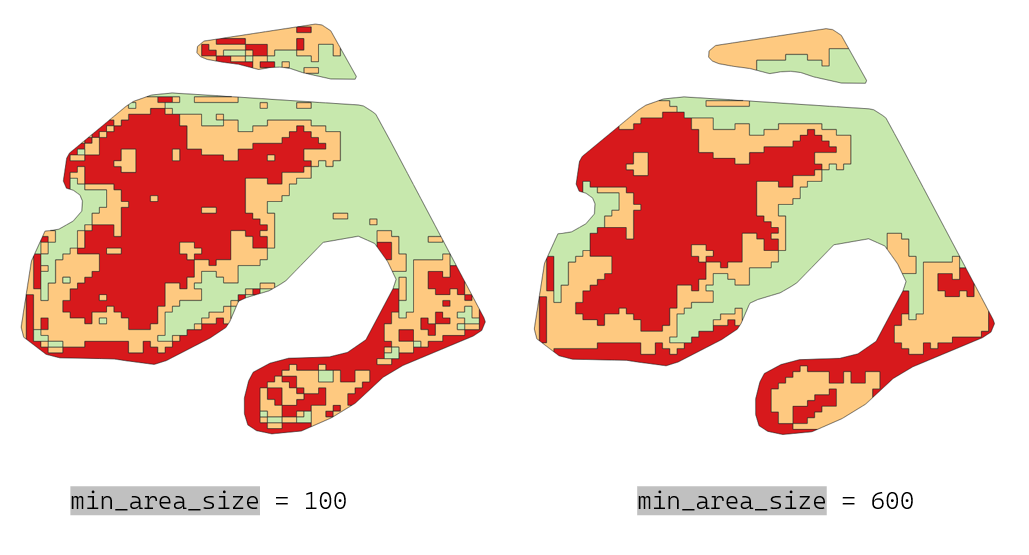 Min Area Size Example